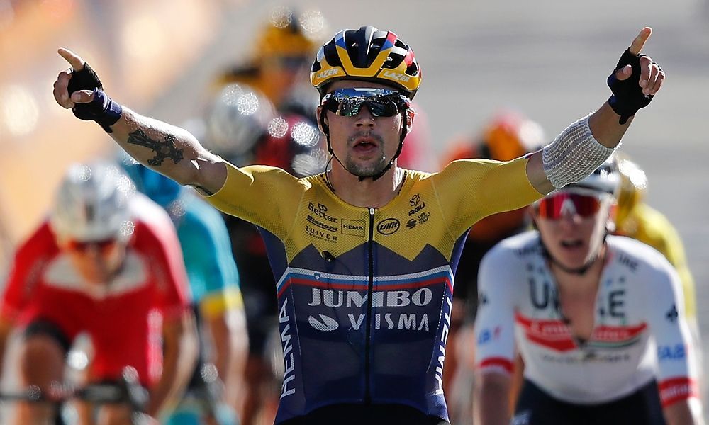 roglic-gewann-erste-bergankunft,-alaphilippe-behielt-gelb roglic-gewann-erste-bergankunft,-alaphilippe-behielt-gelb