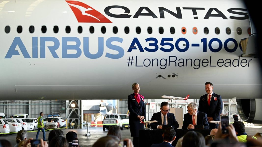 london-sydney-nonstop:-airbus-a350-1000:-so-sieht-das-ultra-langstreckenflugzeug-fuer-qantas-aus london-sydney-nonstop:-airbus-a350-1000:-so-sieht-das-ultra-langstreckenflugzeug-fuer-qantas-aus